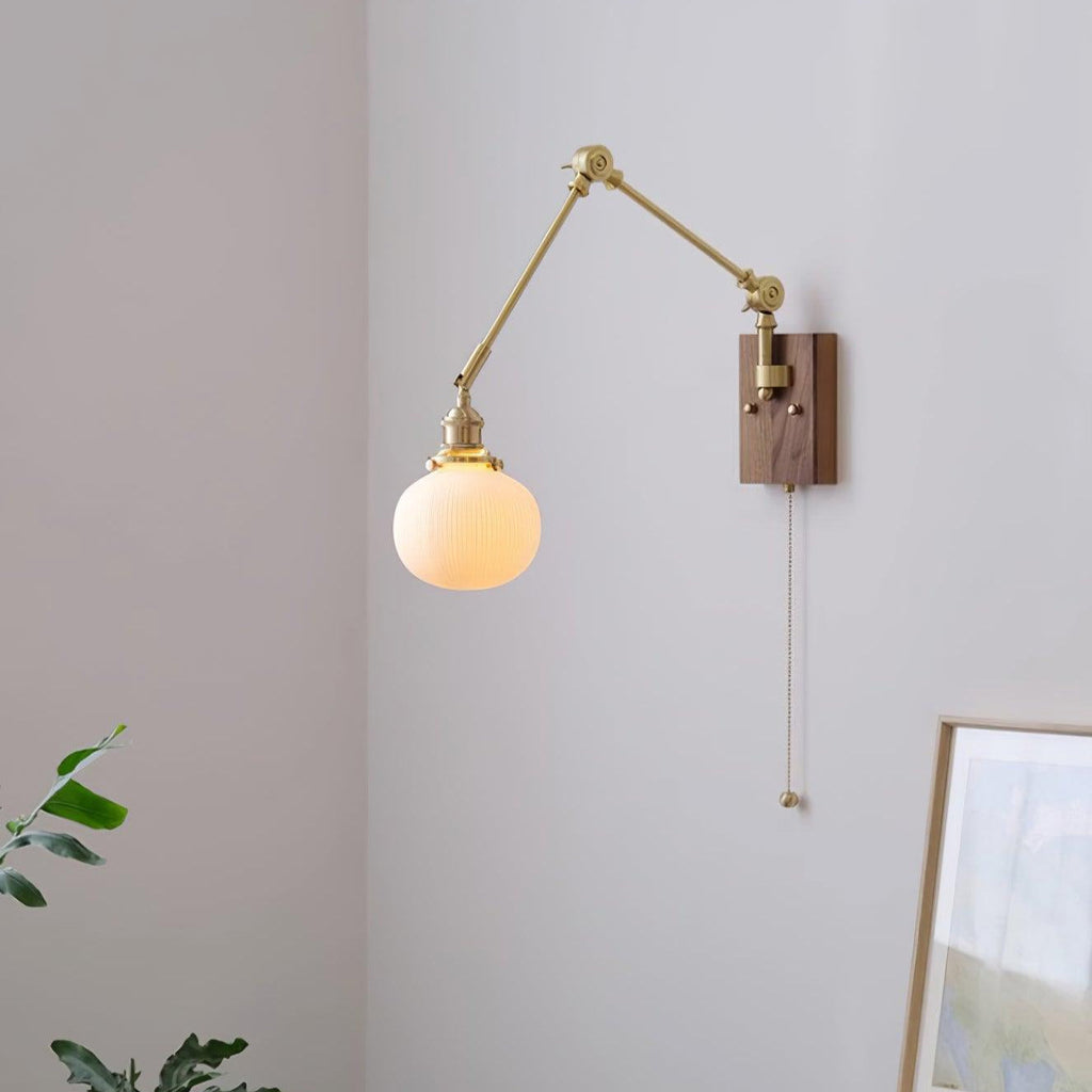 Lampada da parete vintage Brione con braccio oscillante regolabile | Fioriscas