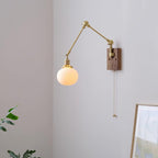 Lampada da parete vintage Brione con braccio oscillante regolabile | Fioriscas