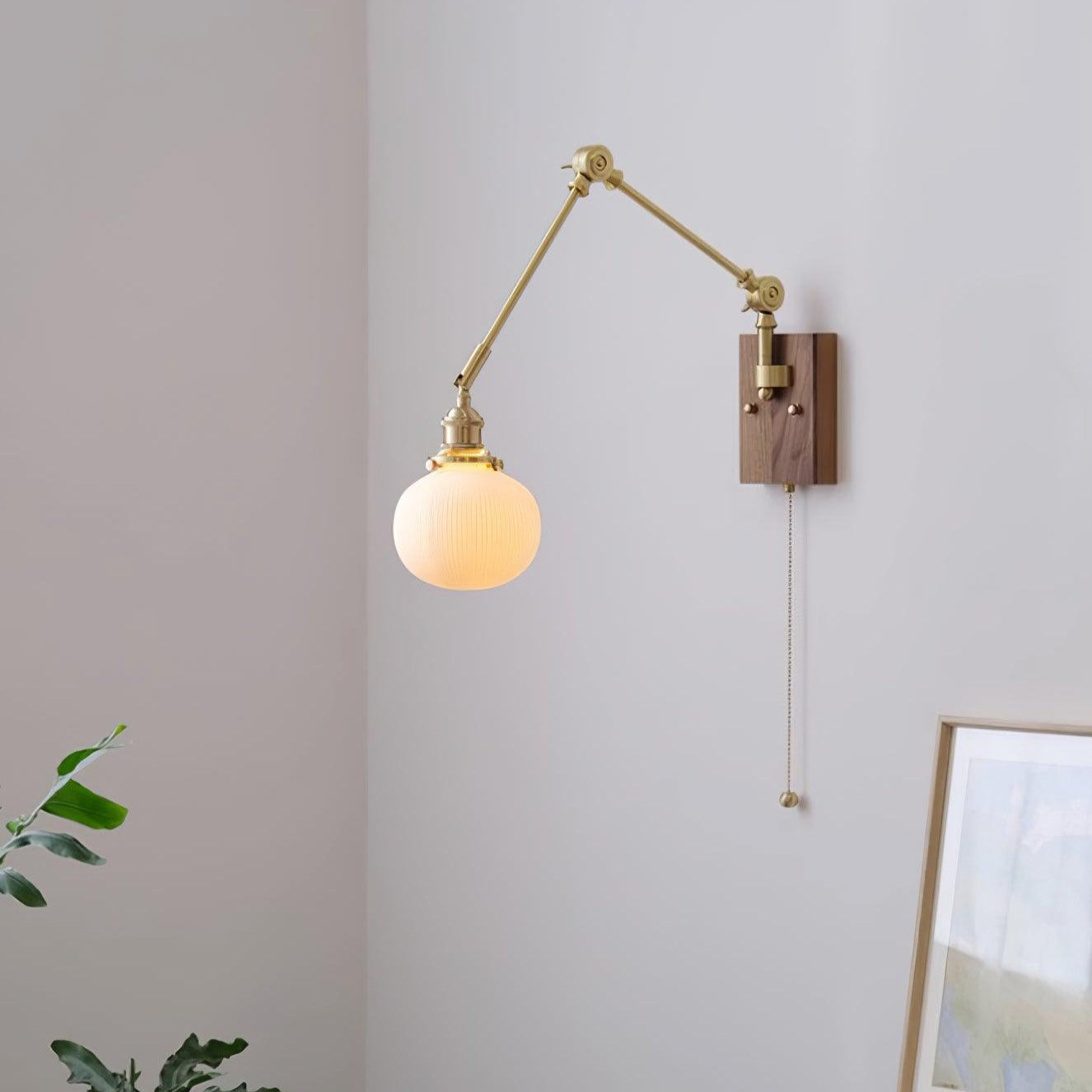 Lampada da parete vintage Brione con braccio oscillante regolabile | Fioriscas