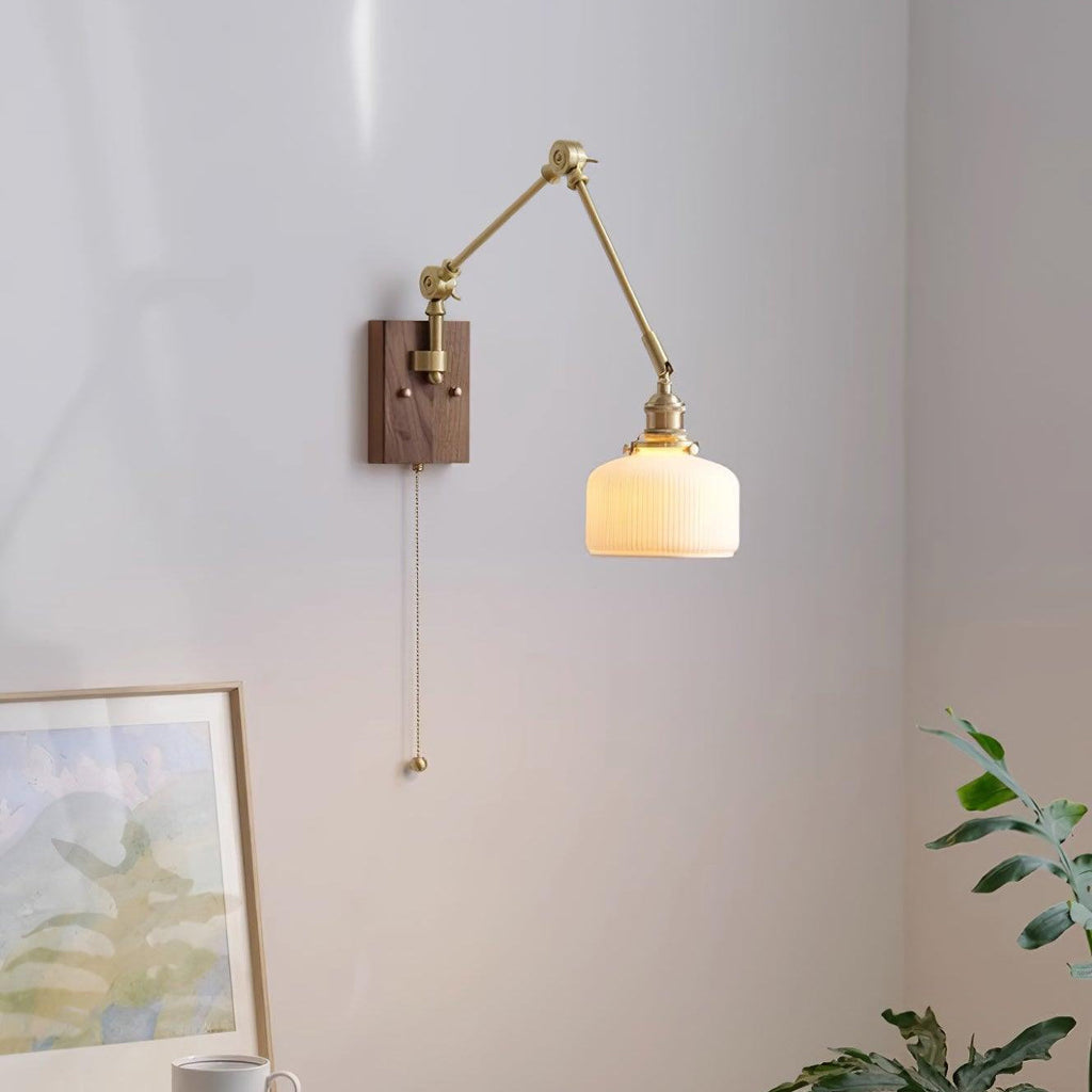 Lampada da parete vintage Brione con braccio oscillante regolabile | Fioriscas