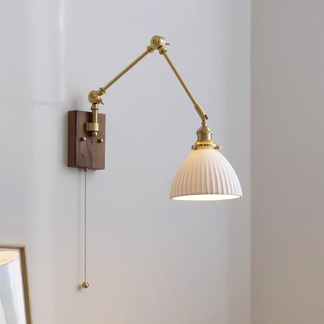 Lampada da parete vintage Brione con braccio oscillante regolabile | Fioriscas