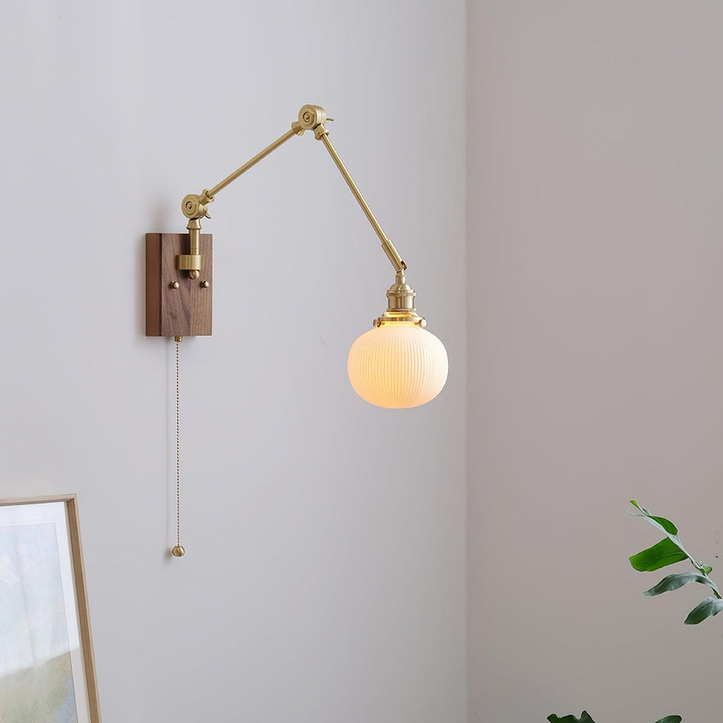 Lampada da parete vintage Brione con braccio oscillante regolabile | Fioriscas