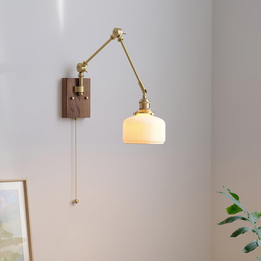 Lampada da parete vintage Brione con braccio oscillante regolabile | Fioriscas