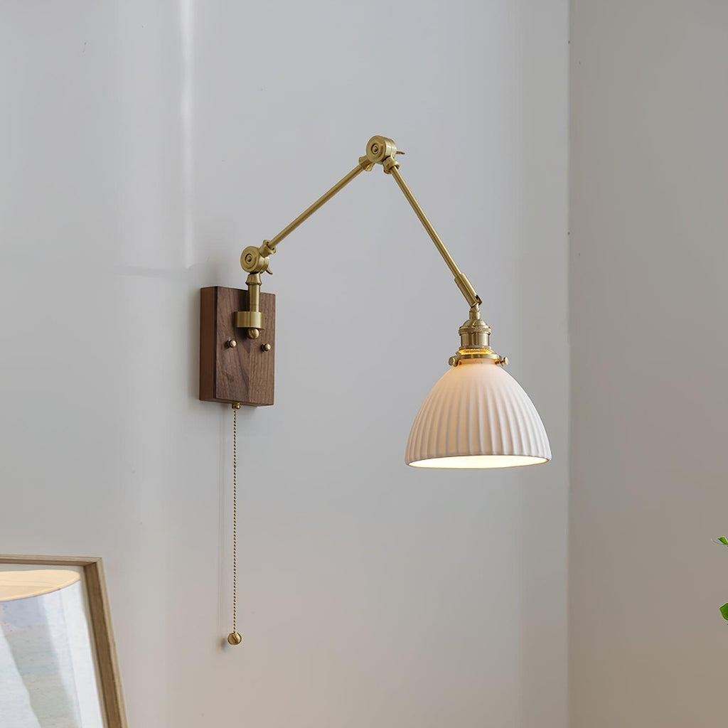 Lampada da parete vintage Brione con braccio oscillante regolabile | Fioriscas