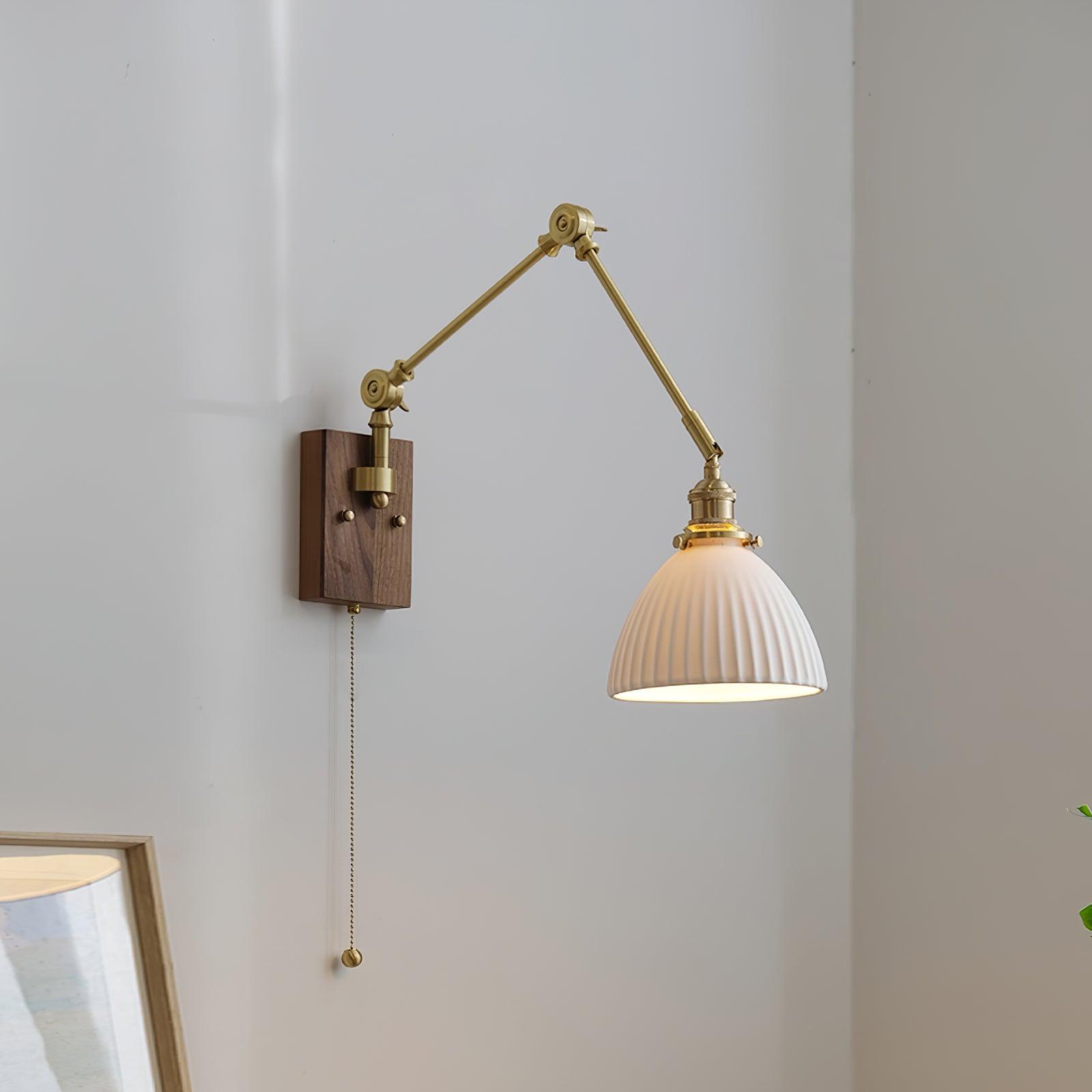 Lampada da parete vintage Brione con braccio oscillante regolabile | Fioriscas