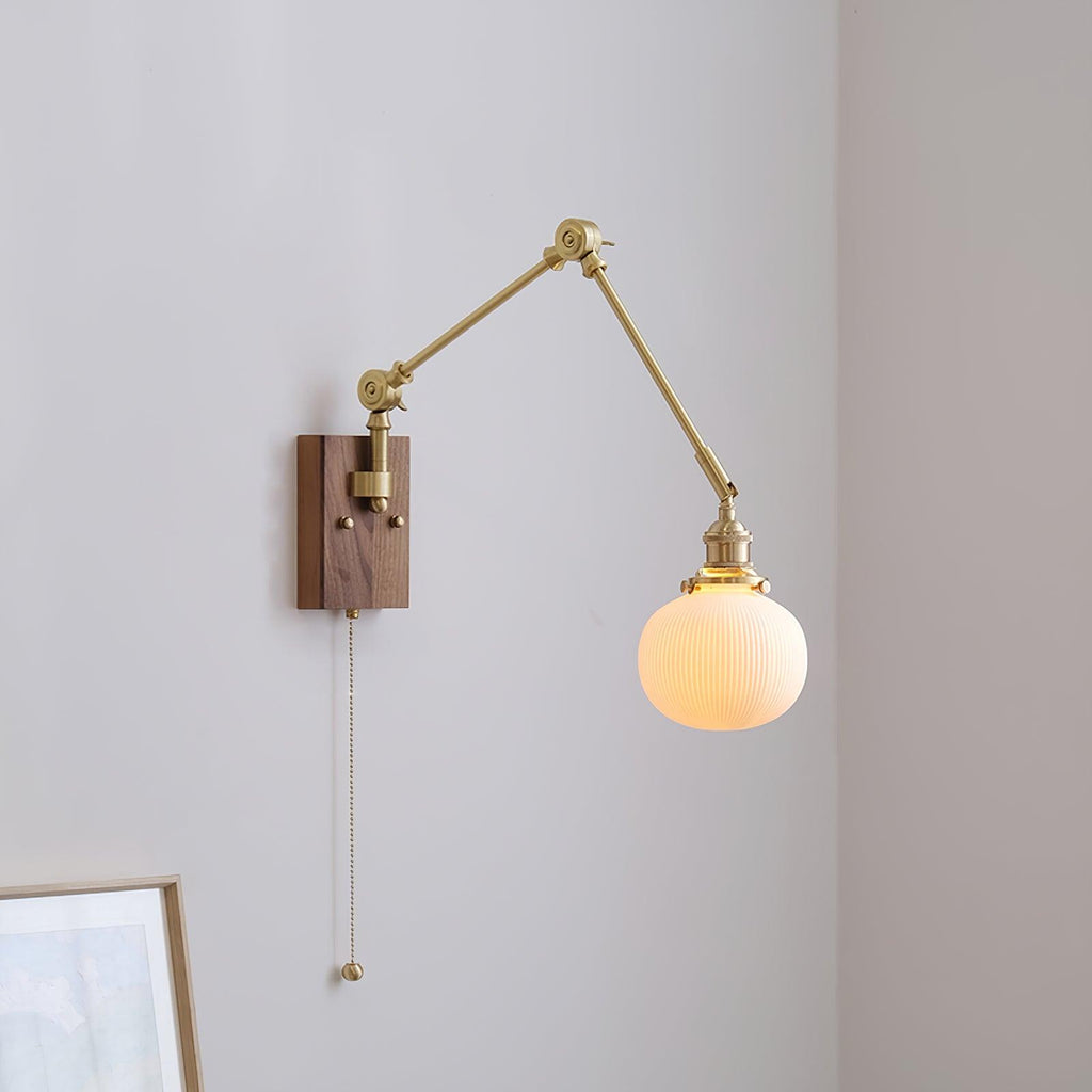 Lampada da parete vintage Brione con braccio oscillante regolabile | Fioriscas