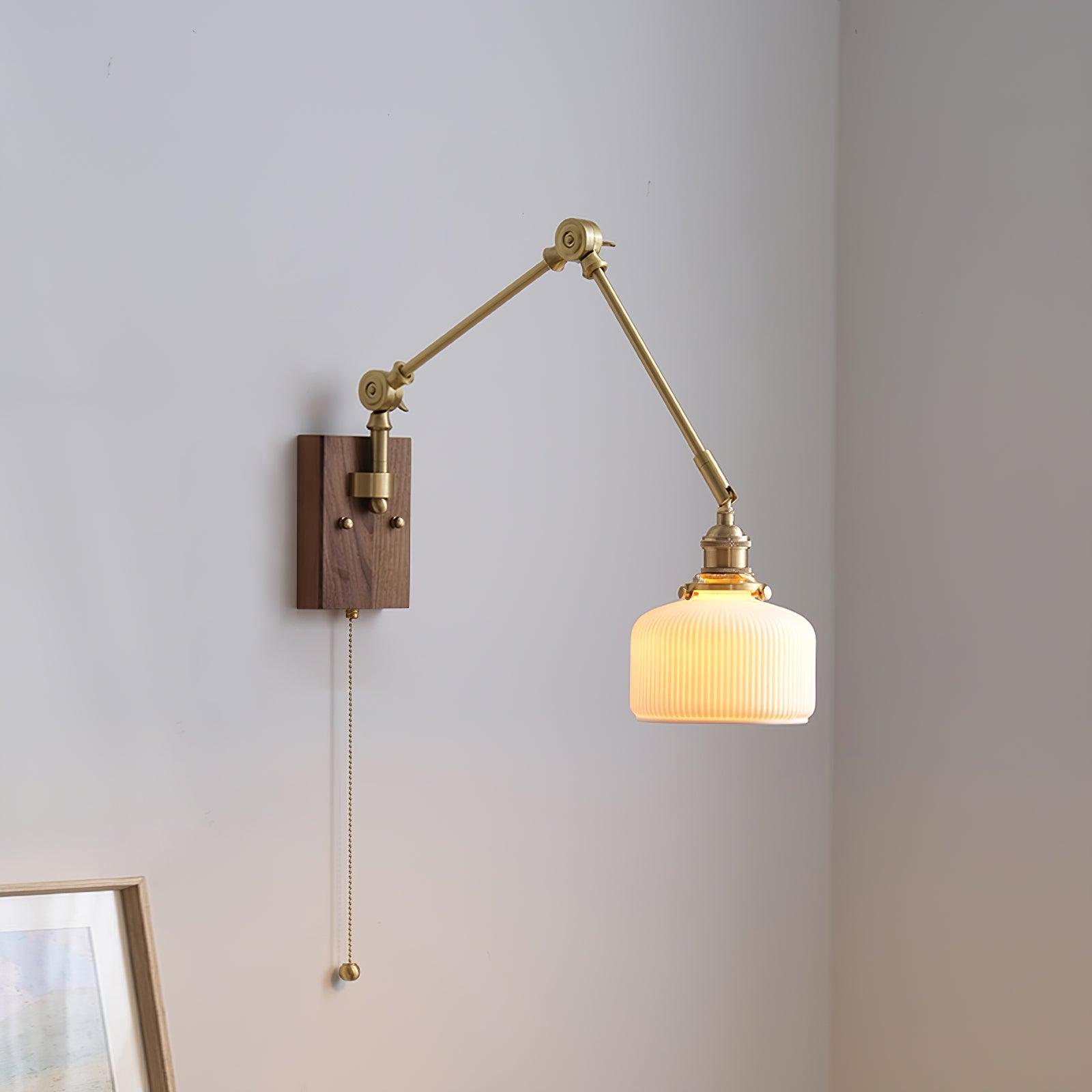 Lampada da parete vintage Brione con braccio oscillante regolabile | Fioriscas