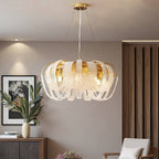 Aurelia Crystal Bead Chains Chandelier in Gold Plated Finish