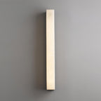 Wandleuchte mit Alabaster-Schirm, vertikale Messing-Wandleuchte Lyra