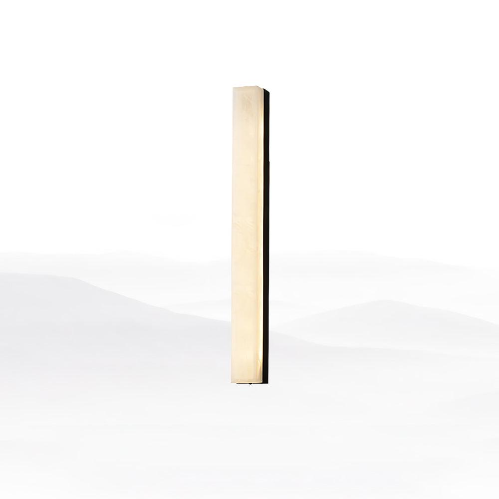 Wandleuchte mit Alabaster-Schirm, vertikale Messing-Wandleuchte Lyra