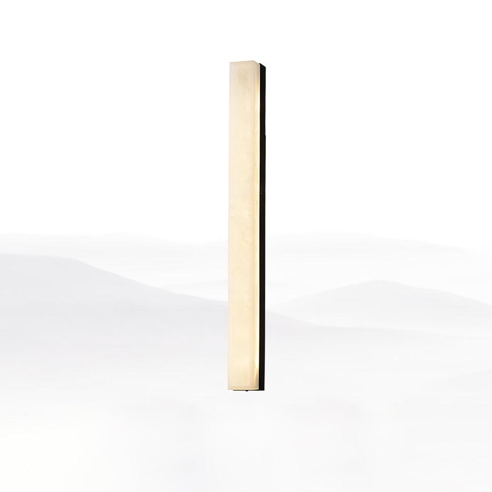 Wandleuchte mit Alabaster-Schirm, vertikale Messing-Wandleuchte Lyra