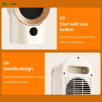 ThermaLite compacte keramische ruimteverwarmer, stille werking, 800 W, digitale thermostaat