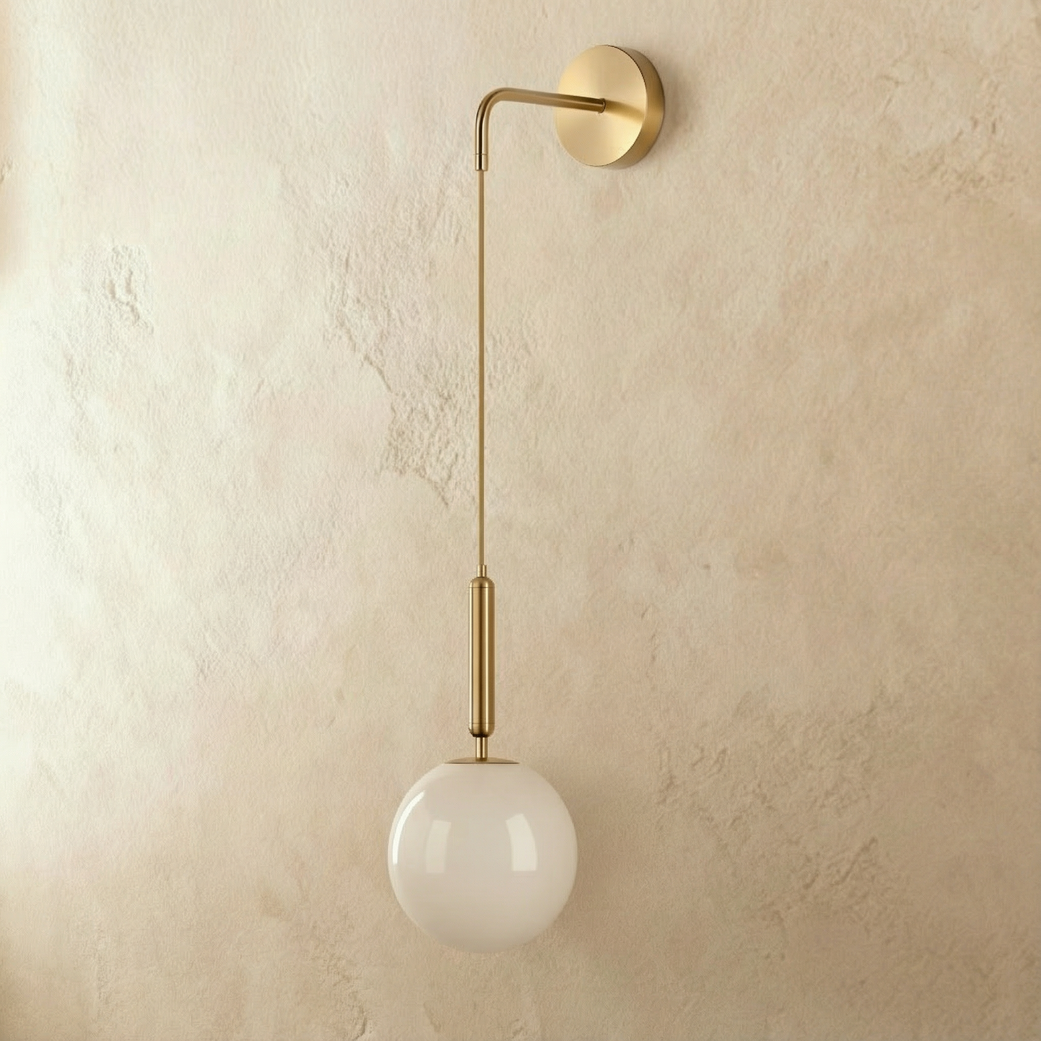 Wisząca lampa ścienna HaloWeave z regulowanym kablem do ambientowego światła