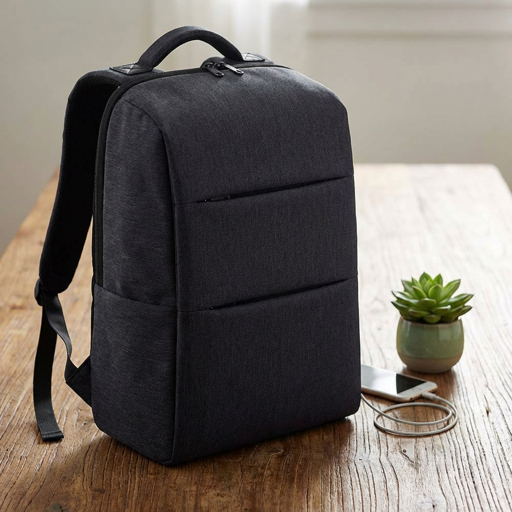 Rucsac pentru laptop, rezistent la apă, cu bretele căptușite și compartiment pentru laptop | Fioriscas