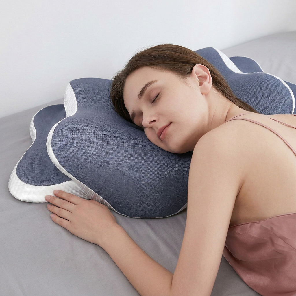 Ergonomic Memory Foam Pillow For Neck Pain Relief Support