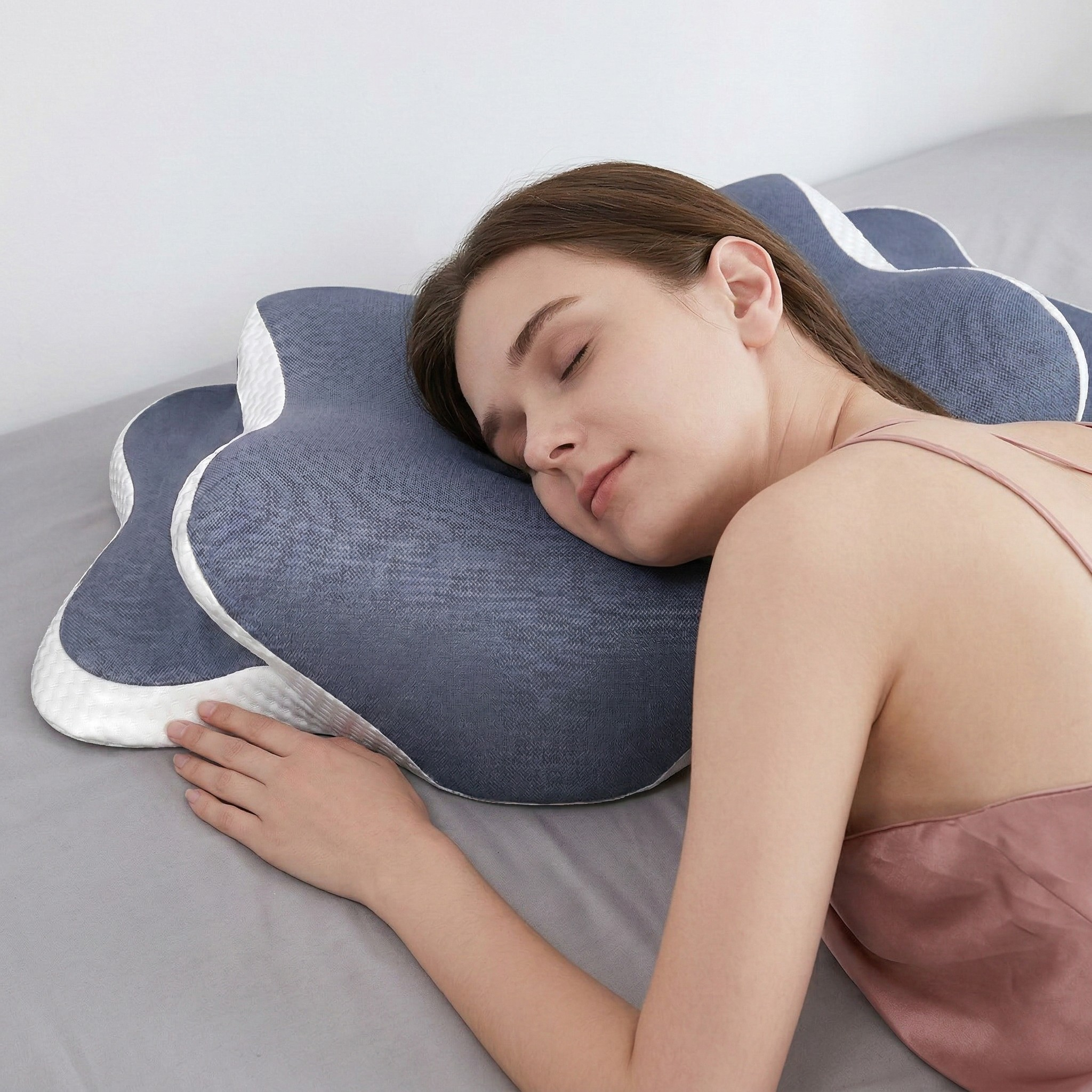 Ergonomic Memory Foam Pillow For Neck Pain Relief Support