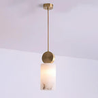 Lyrindis Cylinder Alabaster Pendant Light - Neutralighting