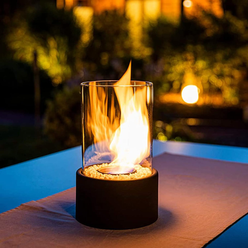 Klassisk glasolie lampe med åben flammedesign, Lumora