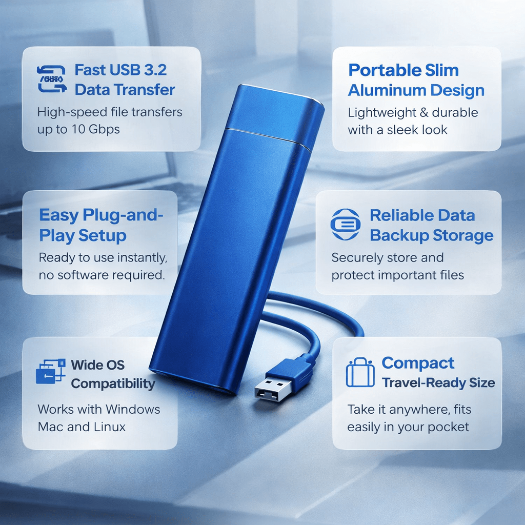 Compact USB Drive For Quick Data Backup And File Storage | Fioriscas