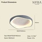 Remote-Controlled Ceiling Or Wall Light, Virelli 3-Tone LED Fixture