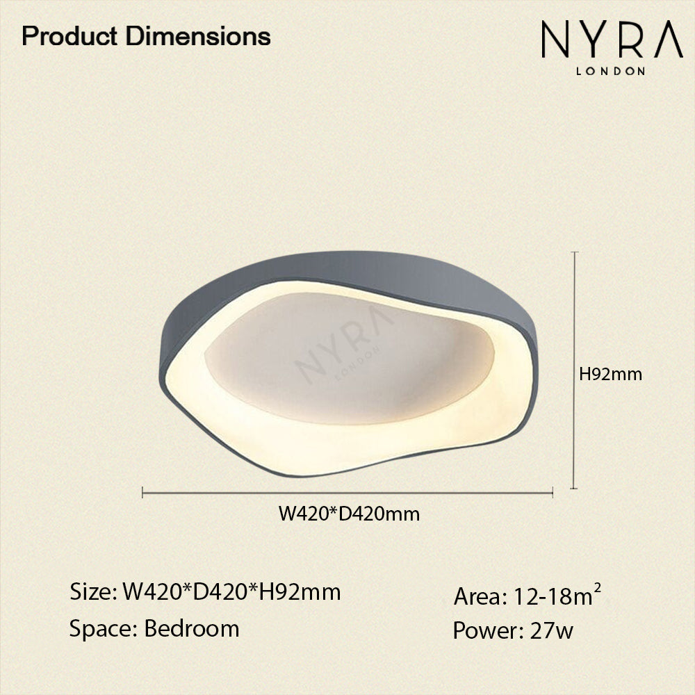 Remote-Controlled Ceiling Or Wall Light, Virelli 3-Tone LED Fixture