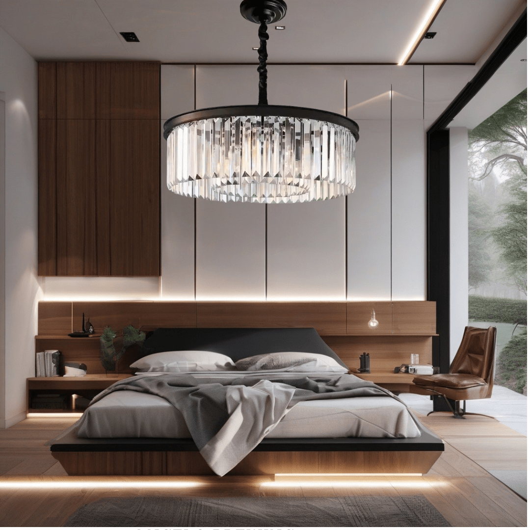 Liora K9-krystalpendel, konvertibel lysekrone og loftslampe