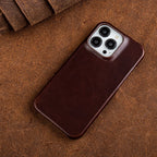 Premium Genuine Leather MagSafe iPhone Case with Oil-Wax Coating - Fioriscas