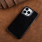 Premium Genuine Leather MagSafe iPhone Case with Oil-Wax Coating - Fioriscas
