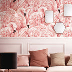 Flamingo Roze Behang voor Slaapkamerwanden, 10 m x 52 cm - Fioriscas