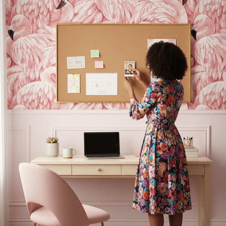 Flamingo Roze Behang voor Slaapkamerwanden, 10 m x 52 cm - Fioriscas