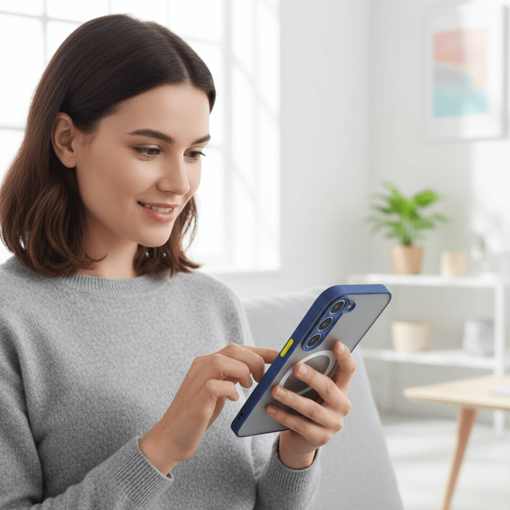 Kestävä magneettinen suojakotelo Samsung-älypuhelimille - Fioriscas