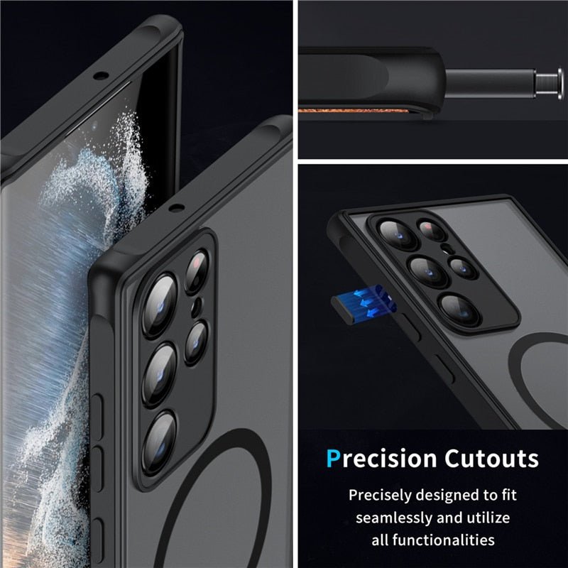Kestävä magneettinen suojakotelo Samsung-älypuhelimille - Fioriscas