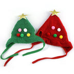Plush Christmas Hat with Elegant Gold Trim for Pets - Fioriscas
