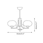 Auralyn 6-lys Amber Glasglobus Lysekrone | Fioriscas