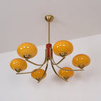 Auralyn 6-lys Amber Glasglobus Lysekrone | Fioriscas