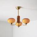 Auralyn 6-lys Amber Glasglobus Lysekrone | Fioriscas
