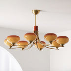 Auralyn 6-lys Amber Glasglobus Lysekrone | Fioriscas