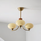 Auralyn 6-Light Amber Glass Globe Chandelier - Neutralighting