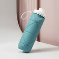 Foldable Silicone Water Bottle, Compact Travel Bottle With Flip Cap