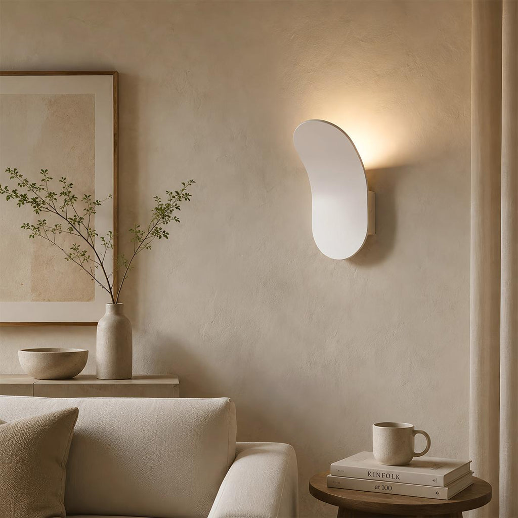 AeroLume Sculpted Wall Lamp In Black Or White Finish