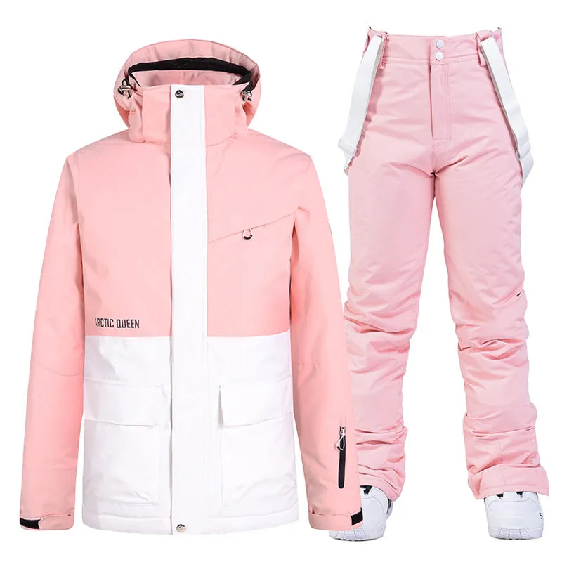 FrostPeak-Skioverall mit Kapuze, wasserdichter einteiliger Schneeanzug für den Wintersport