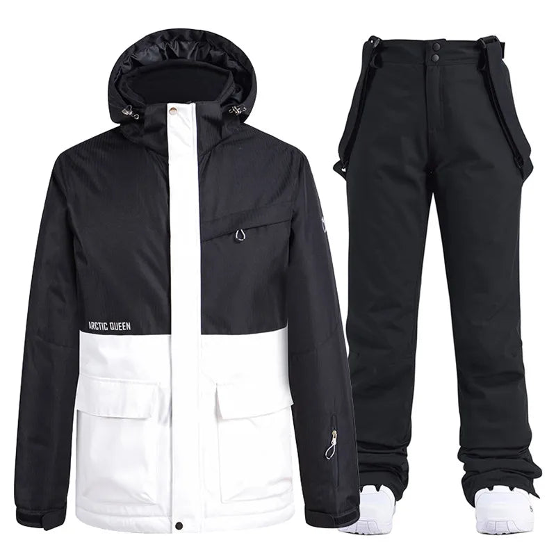 FrostPeak-Skioverall mit Kapuze, wasserdichter einteiliger Schneeanzug für den Wintersport