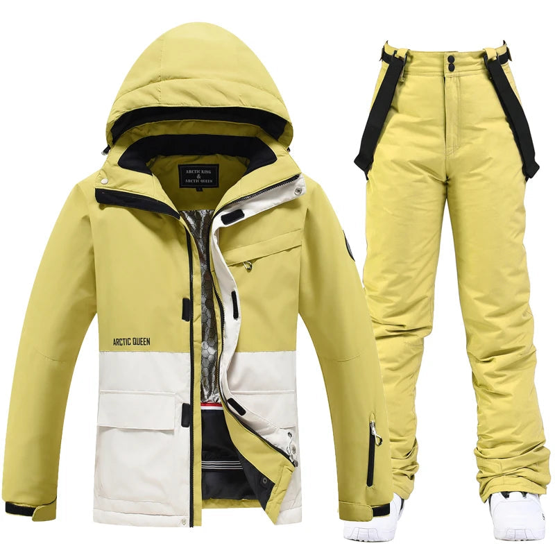 FrostPeak-Skioverall mit Kapuze, wasserdichter einteiliger Schneeanzug für den Wintersport