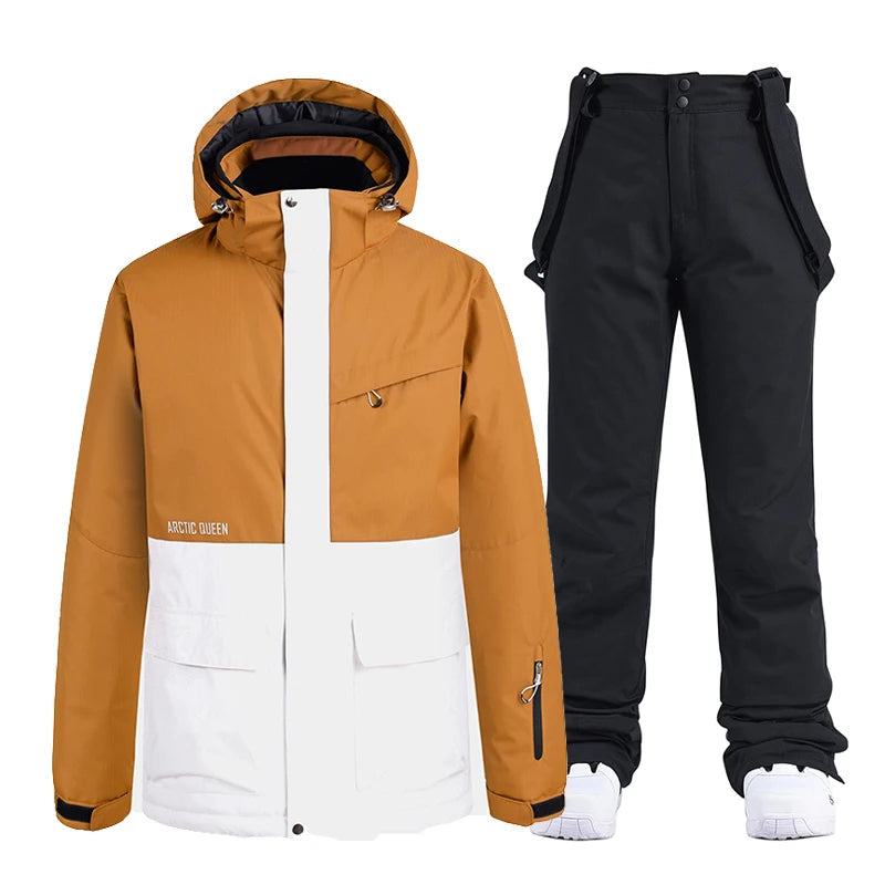 FrostPeak-Skioverall mit Kapuze, wasserdichter einteiliger Schneeanzug für den Wintersport