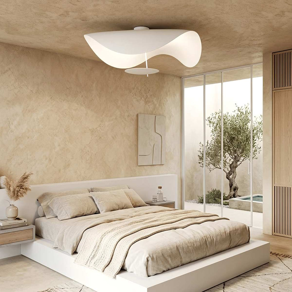 VerdeLeaf orb plafondlamp met reflecterende schijf en metalen kap