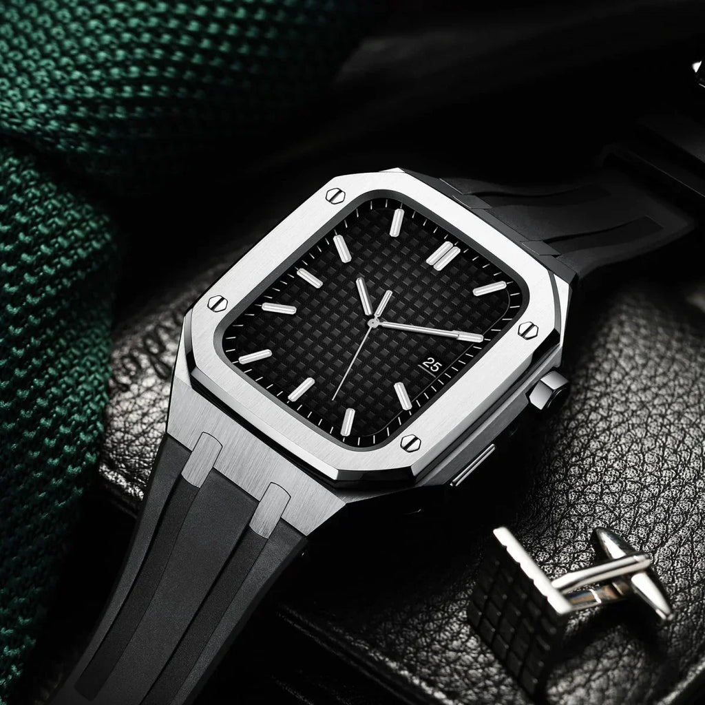 Apple Watch-etui og silikonearmbåndsæt, Kirello 316L stål