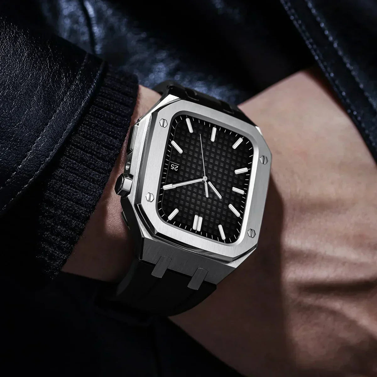 Apple Watch-etui og silikonearmbåndsæt, Kirello 316L stål