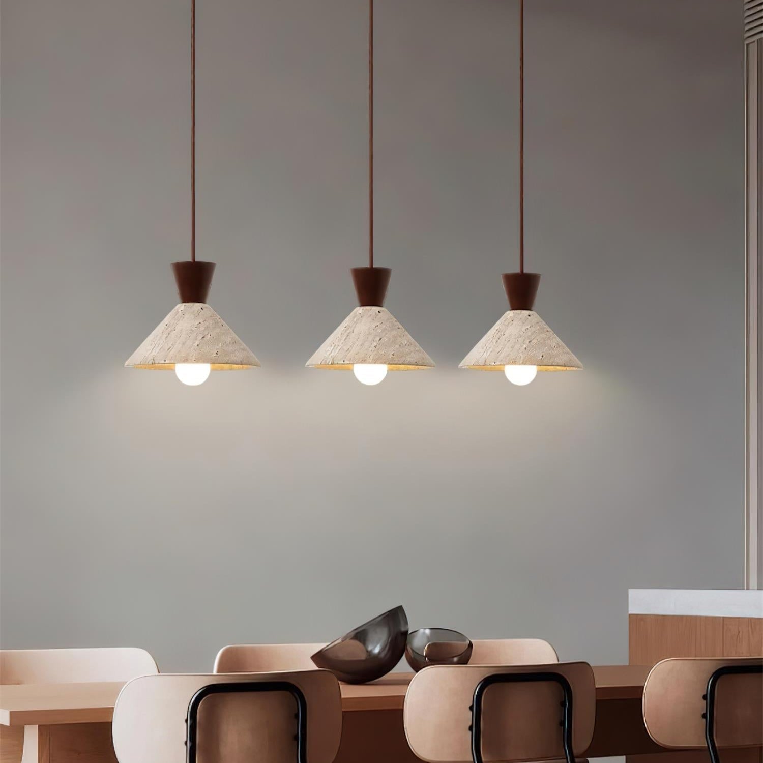 Ritta Travertijn Hanglamp Hoedvorm | Fioriscas