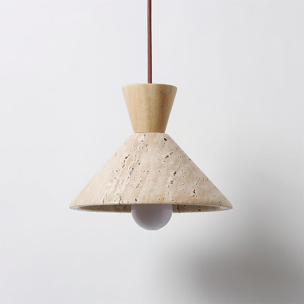 Ritta Travertijn Hanglamp Hoedvorm | Fioriscas