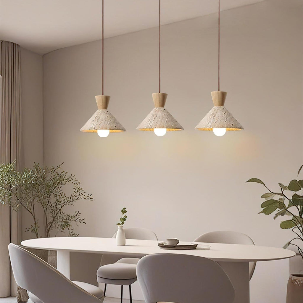 Ritta Travertijn Hanglamp Hoedvorm | Fioriscas